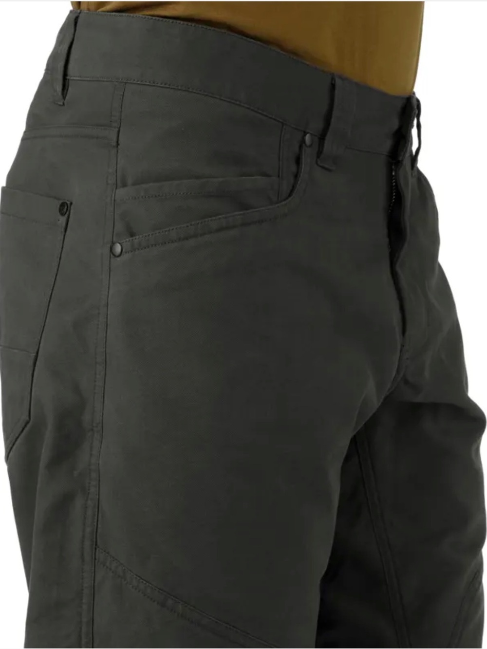 EUC Arc'teryx Cronin Cotton Pant Size Heavy Duty Climbing Utility Green 34” x32” - Picture 4 of 16